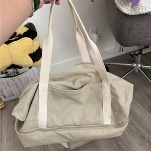 Lo & Sons Catalina Beige Canvas Weekender Bag